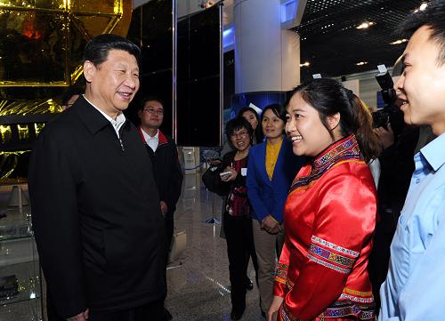 2013年5月4日，习近平来到航天科技中国空间技术钻研院，同各界优良青年代表座谈并颁发沉要讲话